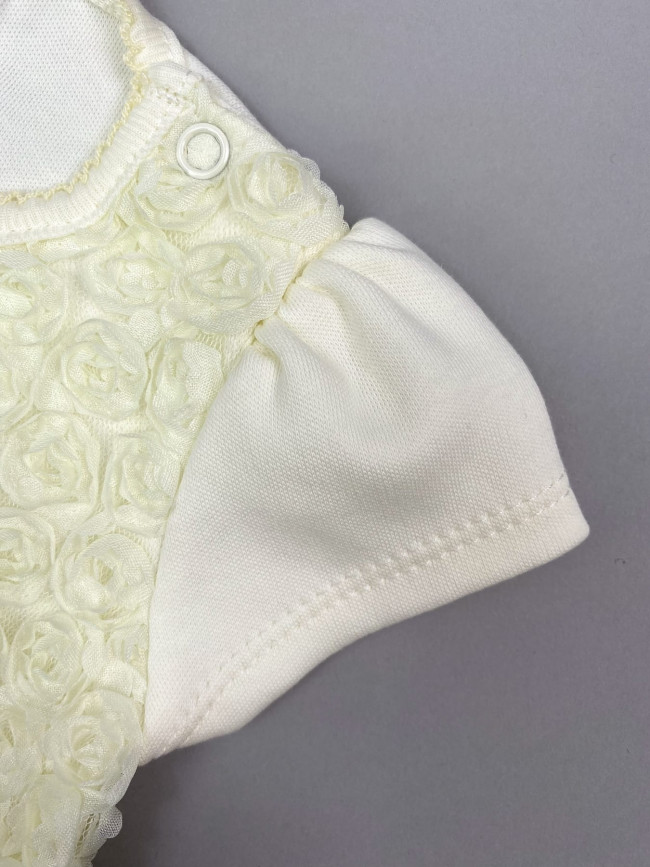 Нарядное детское платье, желтое, Цветочная фантазия Нарядное детское платье, желтое, Цветочная фантазия