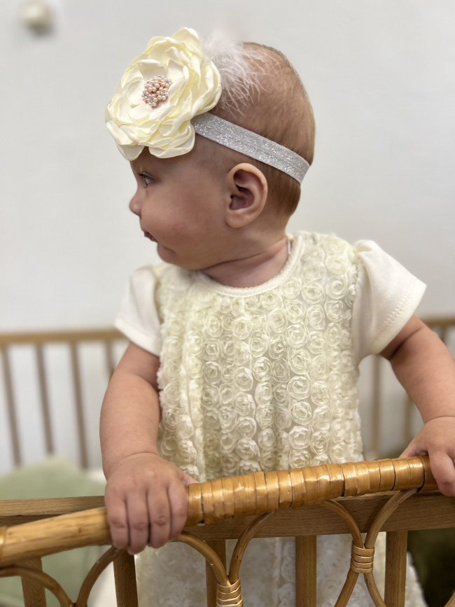 Нарядное детское платье, желтое, Цветочная фантазия