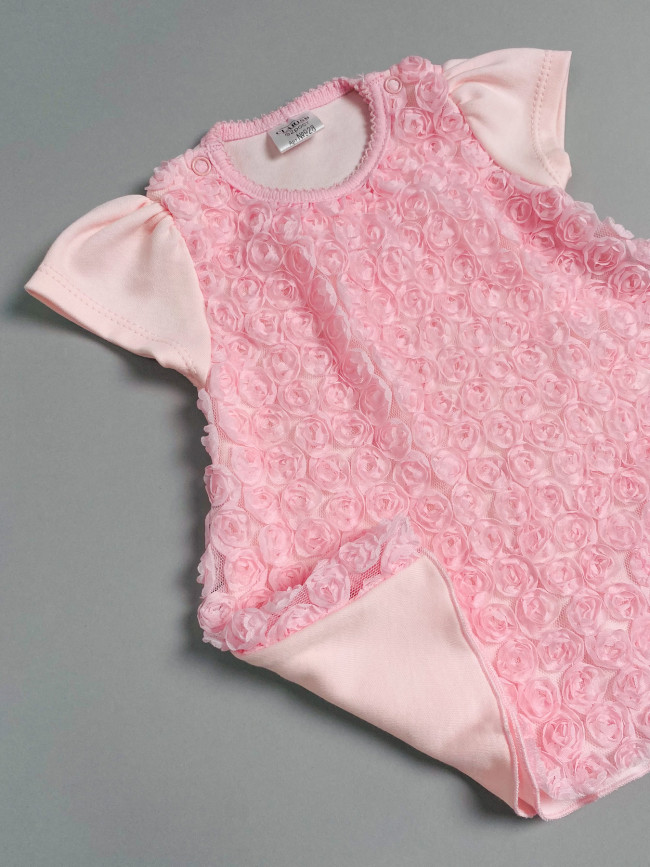 Нарядное детское платье, розовое, Цветочная фантазия Нарядное детское платье, розовое, Цветочная фантазия