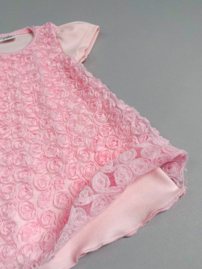 Нарядное детское платье, розовое, Цветочная фантазия Нарядное детское платье, розовое, Цветочная фантазия