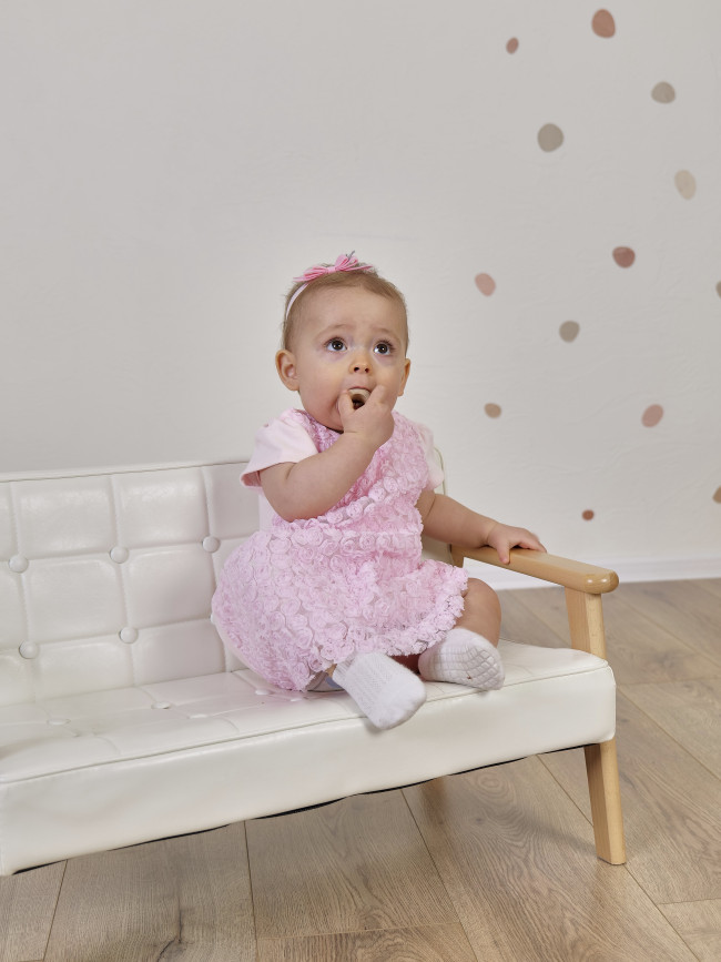 Нарядное детское платье, розовое, Цветочная фантазия Нарядное детское платье, розовое, Цветочная фантазия