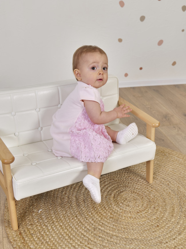 Нарядное детское платье, розовое, Цветочная фантазия Нарядное детское платье, розовое, Цветочная фантазия