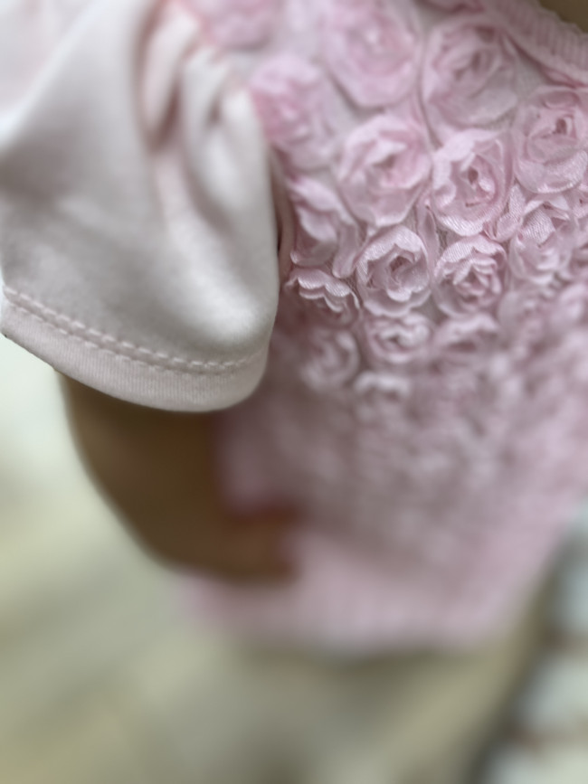 Нарядное детское платье, розовое, Цветочная фантазия