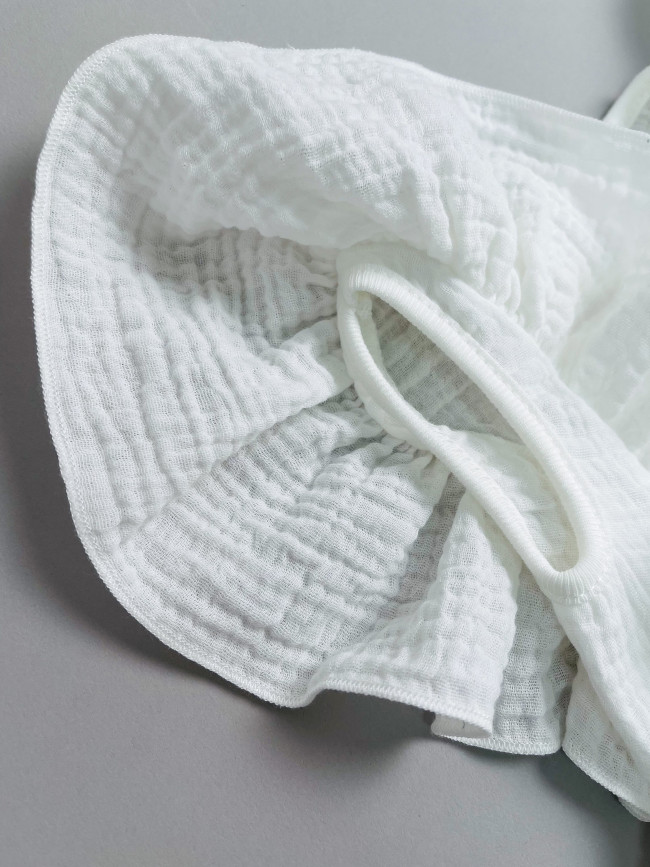 Платье детское с коротким рукавом, белое, Прованс