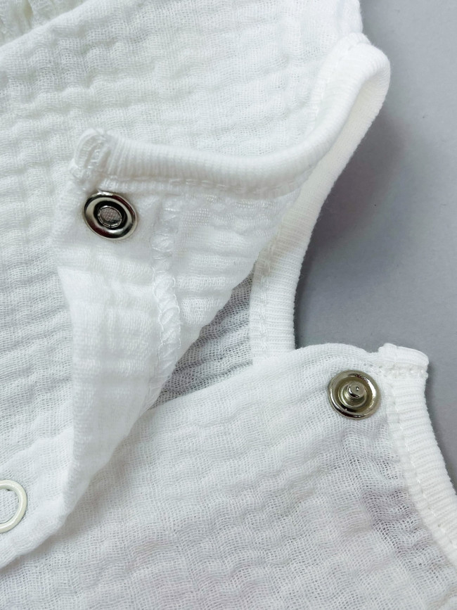 Платье детское с коротким рукавом, белое, Прованс