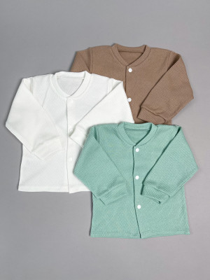 Комплект детских кофточек, Вафелька, 3 шт