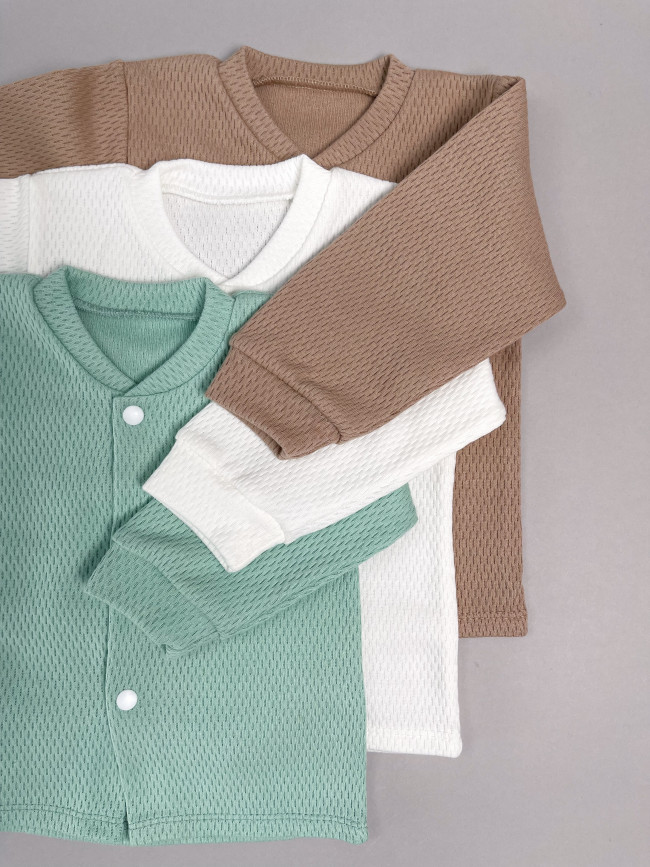 Комплект детских кофточек, Вафелька, 3 шт