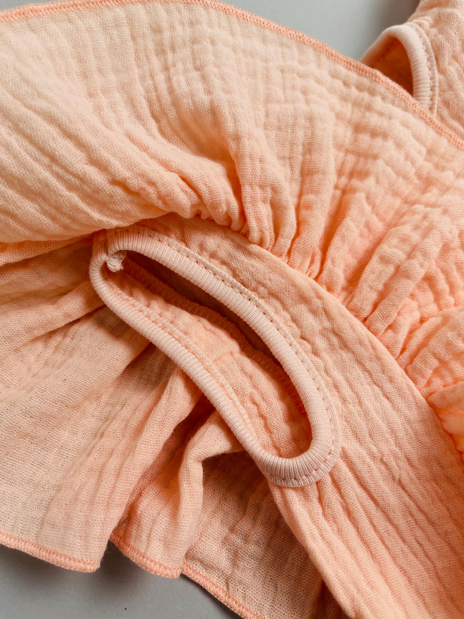Платье детское с коротким рукавом, абрикосовое, Прованс Платье детское с коротким рукавом, абрикосовое, Прованс