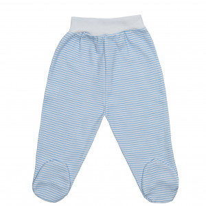 Ползунки детские, голубые, Полоска