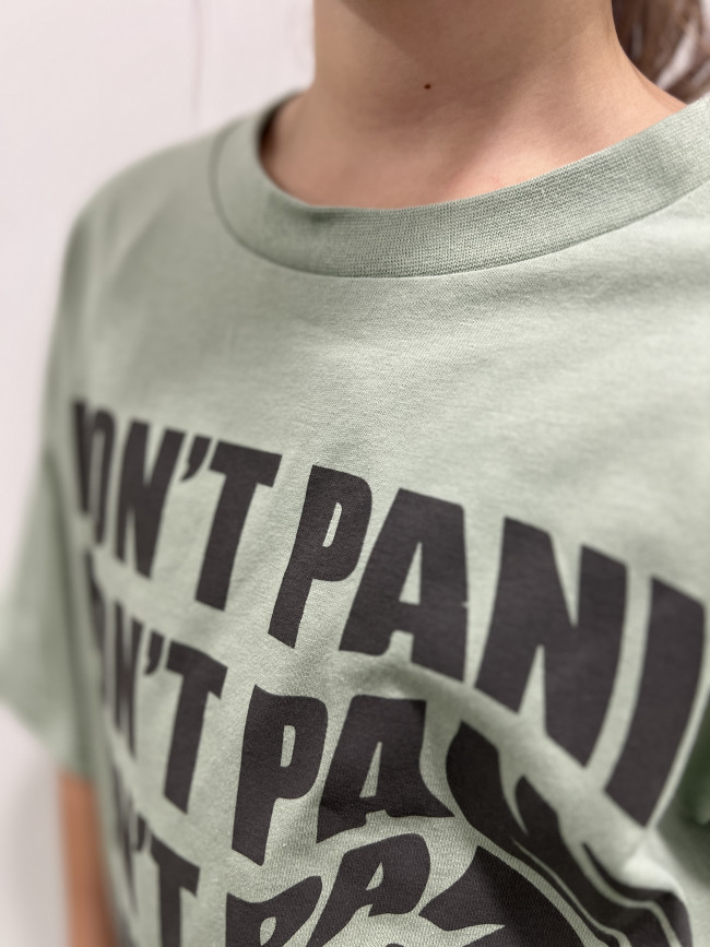 Детская футболка с коротким рукавом Don't Panic, ментол