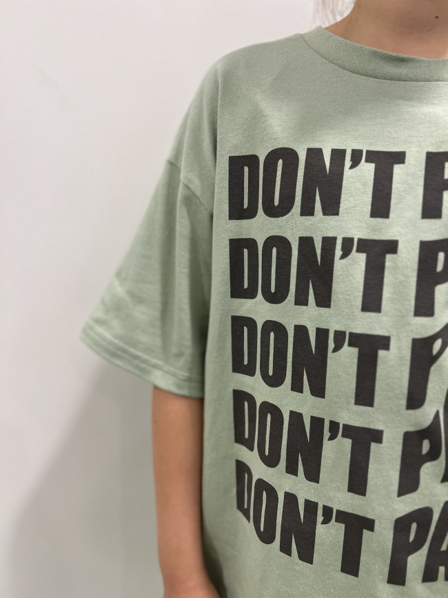 Детская футболка с коротким рукавом Don't Panic, ментол