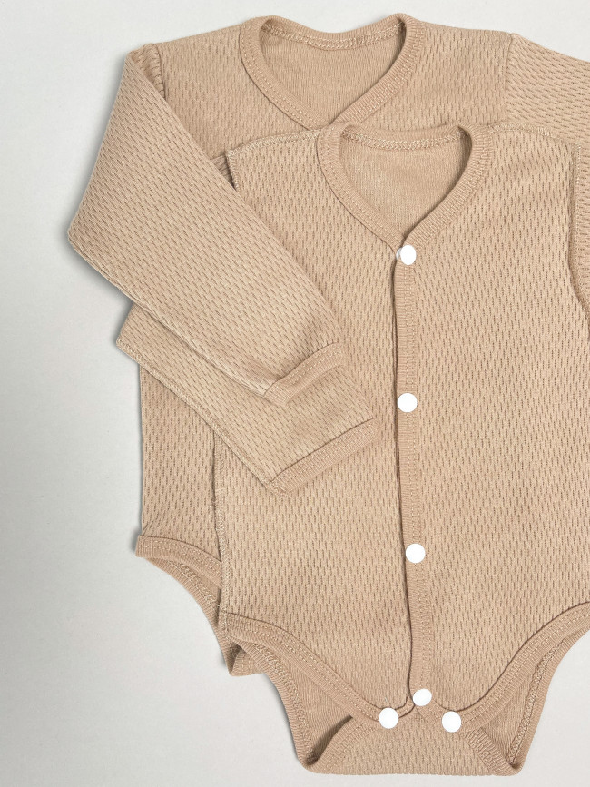 Комплект детских боди с длинным рукавом, Вафелька, 3 шт. Комплект детских боди с длинным рукавом, Вафелька, 3 шт.