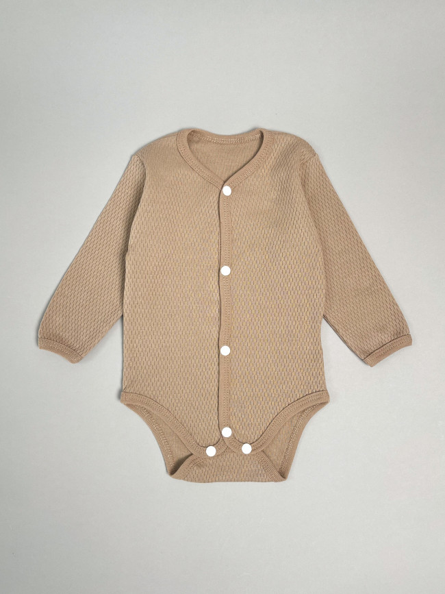 Комплект детских боди с длинным рукавом, Вафелька, 3 шт. Комплект детских боди с длинным рукавом, Вафелька, 3 шт.