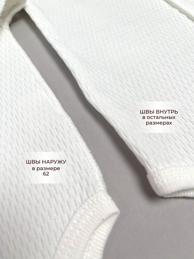 Комплект детских боди с длинным рукавом, Вафелька, 3 шт. Комплект детских боди с длинным рукавом, Вафелька, 3 шт.