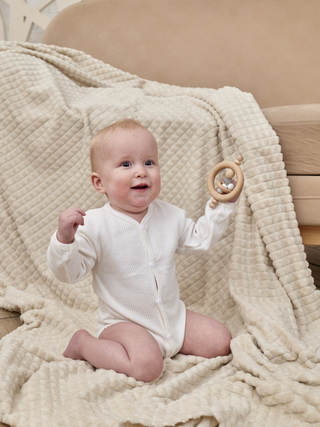 Комплект детских боди с длинным рукавом, Вафелька, 3 шт. Комплект детских боди с длинным рукавом, Вафелька, 3 шт.