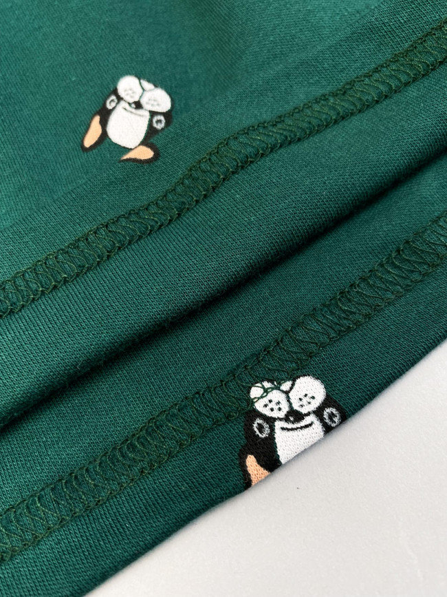 Платье с длинным рукавом, зеленое, Собачки Платье с длинным рукавом, зеленое, Собачки