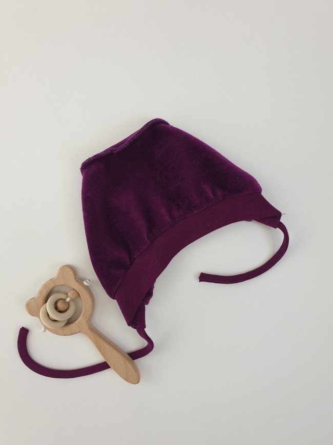 Чепчик детский, фиолетовый, Велюр   Чепчик детский, фиолетовый, Велюр