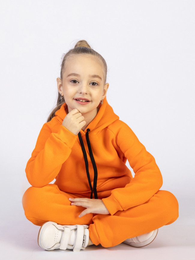 Костюм спортивный, утепленный, оранжевый Костюм спортивный, утепленный, оранжевый