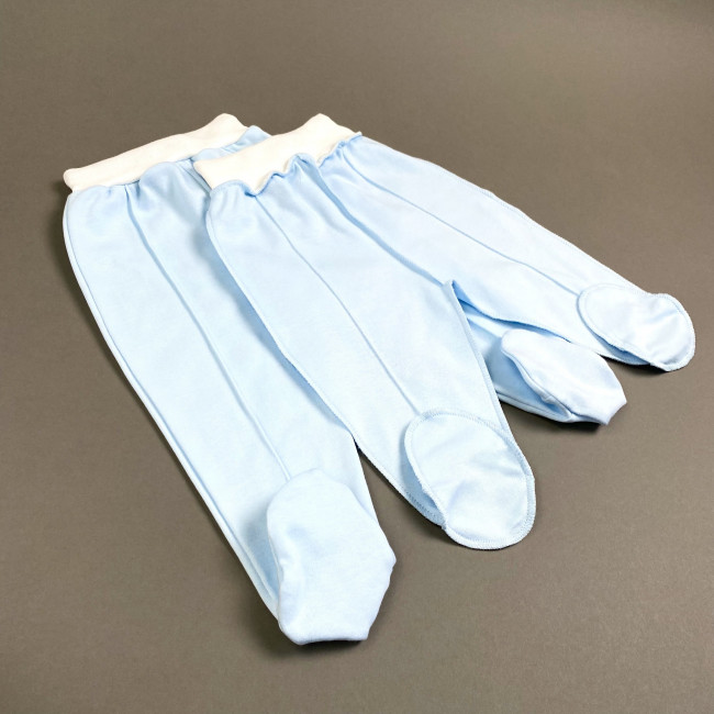 Ползунки детские, голубые, Базовая коллекция Ползунки детские, голубые, Базовая коллекция