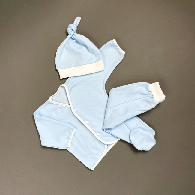 Ползунки детские, голубые, Базовая коллекция Ползунки детские, голубые, Базовая коллекция