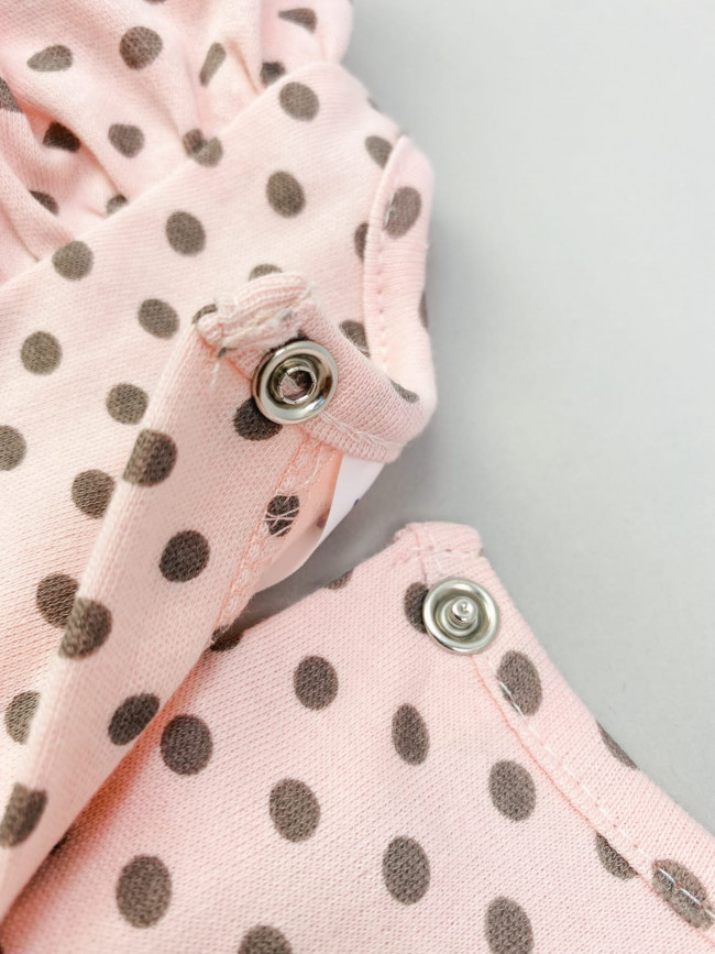 Платье с длинным рукавом, розовое, Горох Платье с длинным рукавом, розовое, Горох