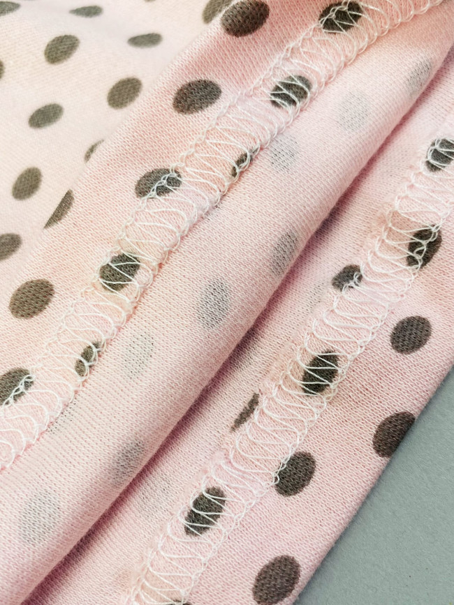 Платье с длинным рукавом, розовое, Горох Платье с длинным рукавом, розовое, Горох