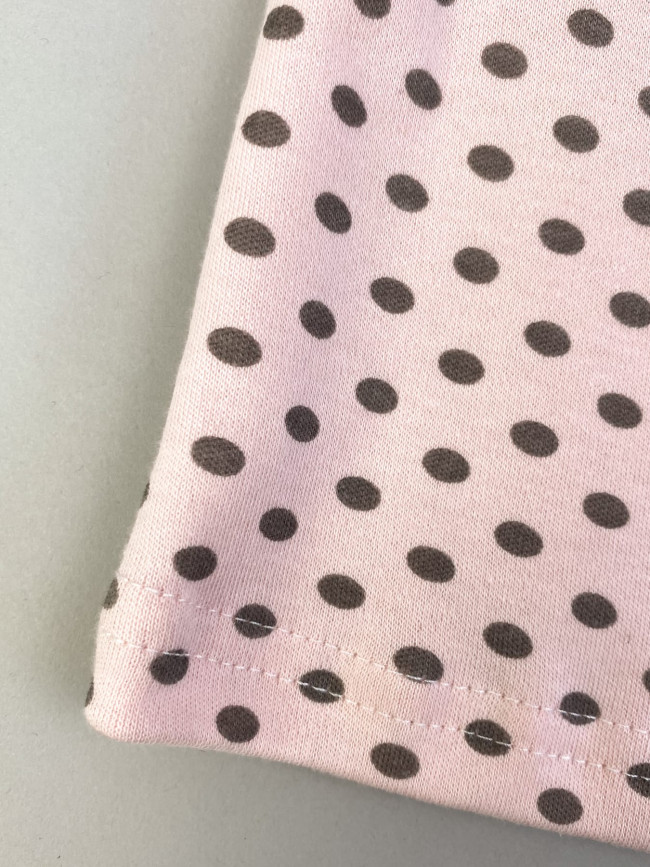 Платье с длинным рукавом, розовое, Горох Платье с длинным рукавом, розовое, Горох