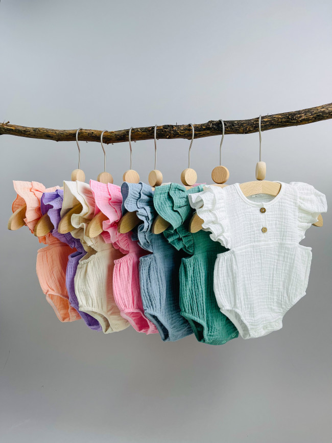 Боди с коротким рукавом крылышком, белое, Прованс Боди с коротким рукавом крылышком, белое, Прованс