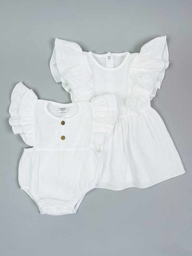 Боди с коротким рукавом крылышком, белое, Прованс Боди с коротким рукавом крылышком, белое, Прованс