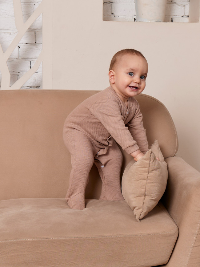 Комплект детских комбинезонов с длинным рукавом, Вафелька, 3 шт.