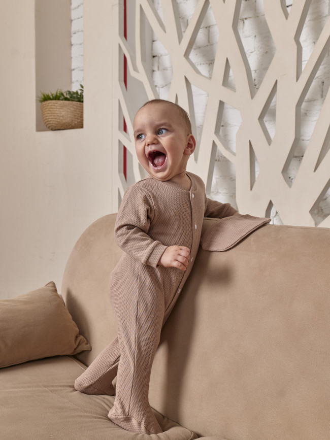 Комплект детских комбинезонов с длинным рукавом, Вафелька, 3 шт.