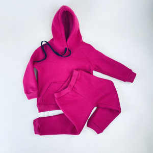 Костюм спортивный, утепленный, фуксия