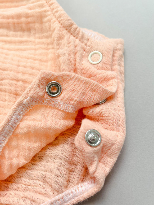 Боди с коротким рукавом крылышком, абрикосовое, Прованс