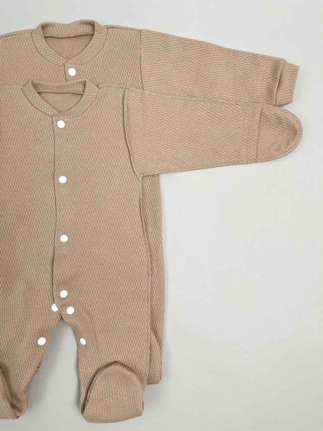 Комплект детских комбинезонов с длинным рукавом, Вафелька, 2 шт. Комплект детских комбинезонов с длинным рукавом, Вафелька, 2 шт.