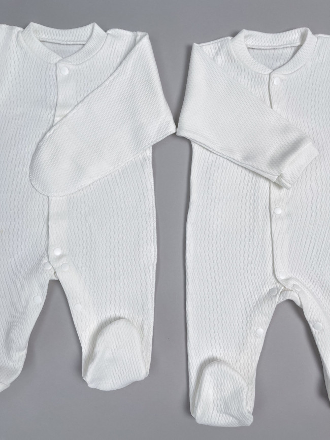 Комплект детских комбинезонов с длинным рукавом, Вафелька, 2 шт. Комплект детских комбинезонов с длинным рукавом, Вафелька, 2 шт.