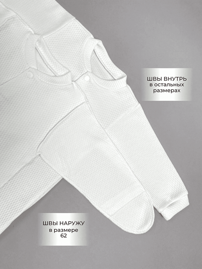 Комплект детских комбинезонов с длинным рукавом, Вафелька, 2 шт. Комплект детских комбинезонов с длинным рукавом, Вафелька, 2 шт.