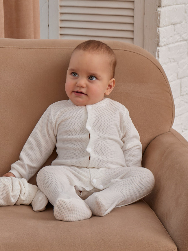 Комплект детских комбинезонов с длинным рукавом, Вафелька, 2 шт. Комплект детских комбинезонов с длинным рукавом, Вафелька, 2 шт.