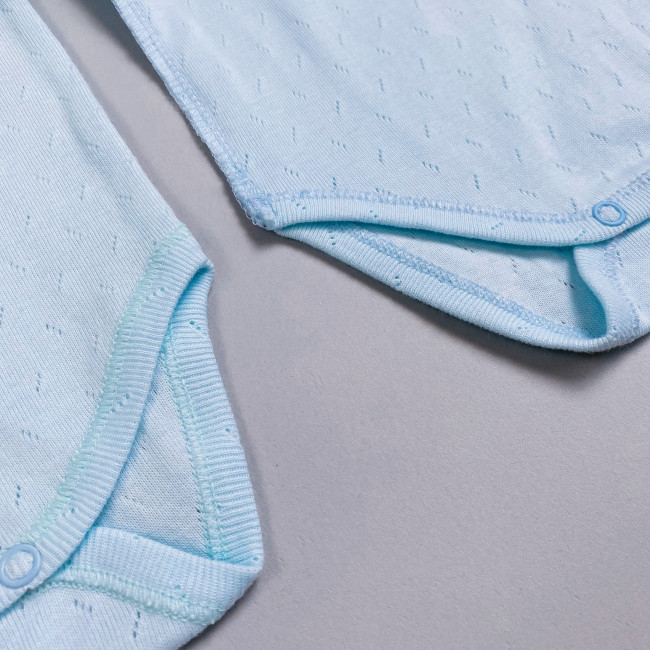 Боди детский, с коротким рукавом, голубой, Ажур Боди детский, с коротким рукавом, голубой, Ажур