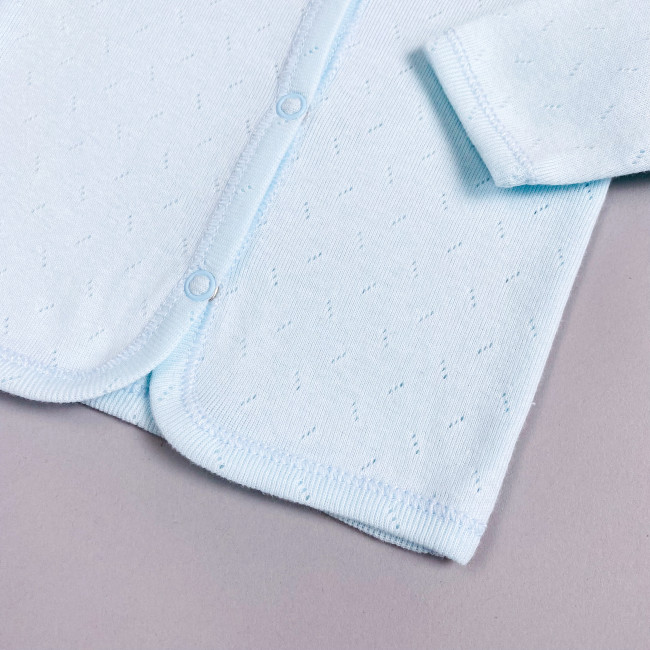 Кофточка  детская, голубая, Ажур