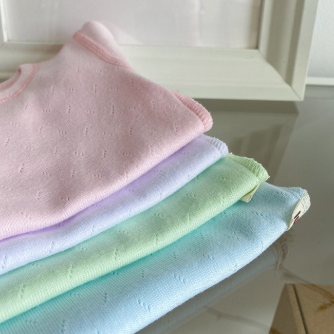 Кофточка  детская, голубая, Ажур