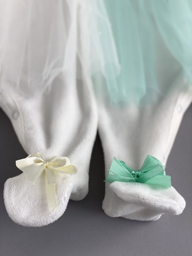 Комбинезон с шапкой и юбкой, бирюзовый, Велюр Комбинезон с шапкой и юбкой, бирюзовый, Велюр