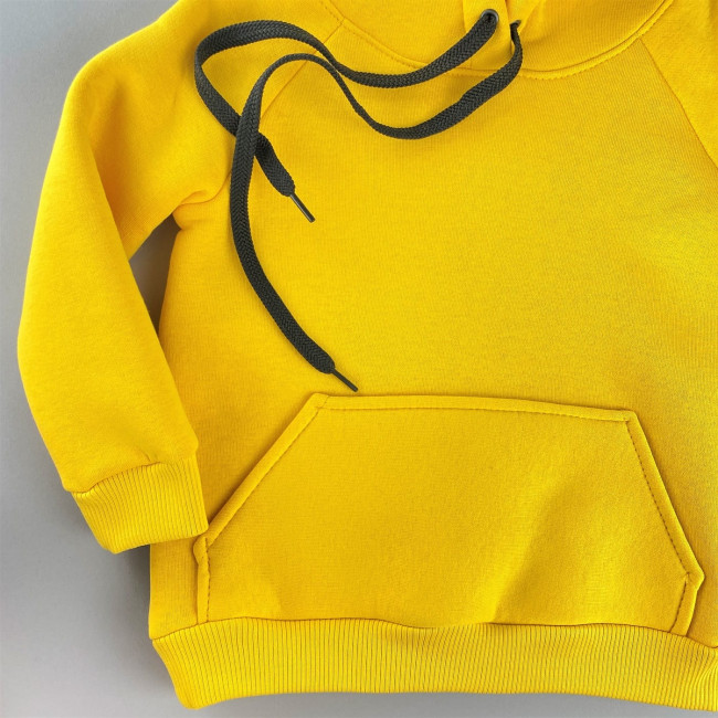 Костюм спортивный, утепленный, желтый