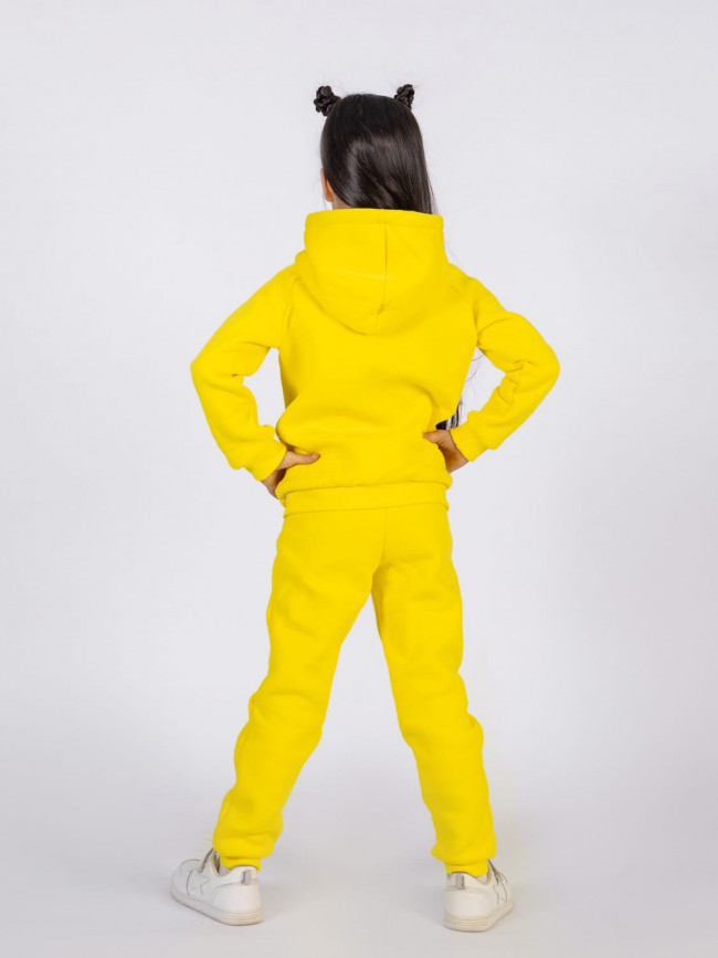Костюм спортивный, утепленный, желтый