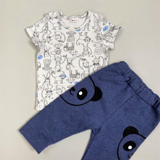 Штаны утепленные, темно-синие, Панда