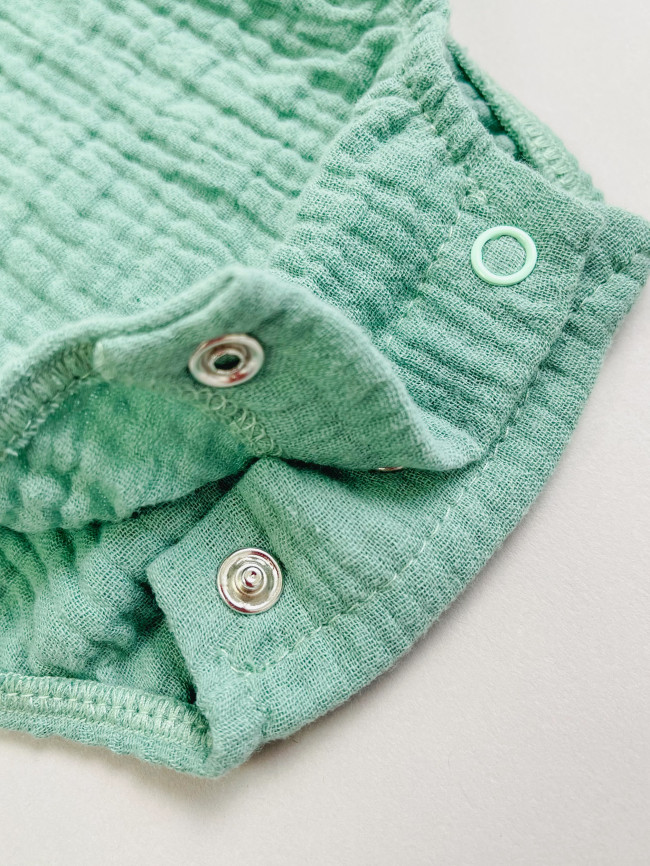 Боди с коротким рукавом крылышком, зеленое, Прованс Боди с коротким рукавом крылышком, зеленое, Прованс