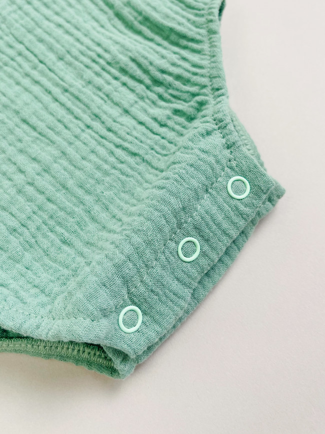 Боди с коротким рукавом крылышком, зеленое, Прованс Боди с коротким рукавом крылышком, зеленое, Прованс