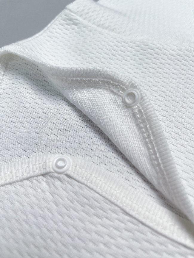 Боди детское с длинным рукавом, Вафелька, белое
