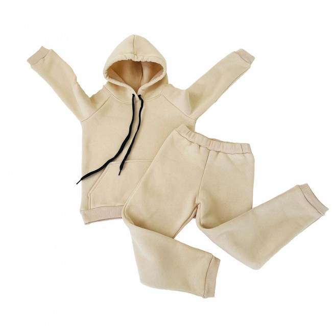 Костюм спортивный, утепленный, сливочный Костюм спортивный, утепленный, сливочный