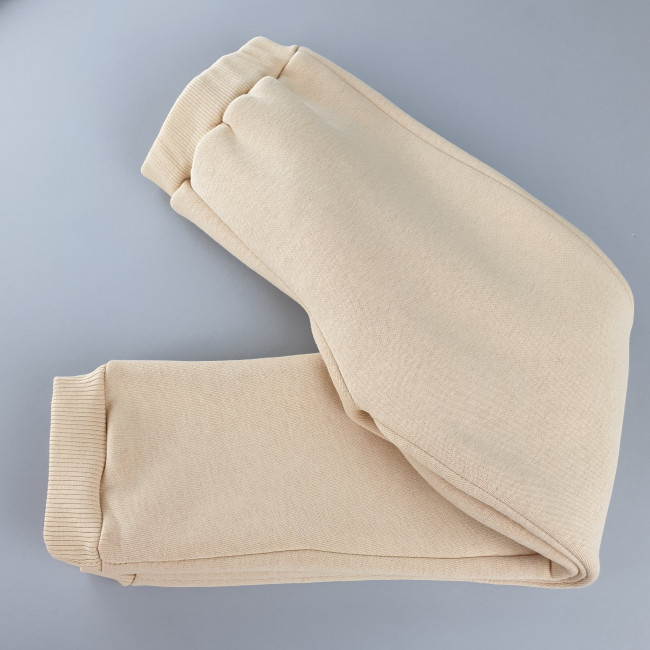 Костюм спортивный, утепленный, сливочный