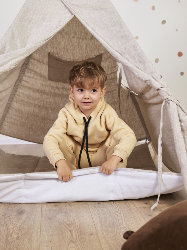 Костюм спортивный, утепленный, сливочный Костюм спортивный, утепленный, сливочный